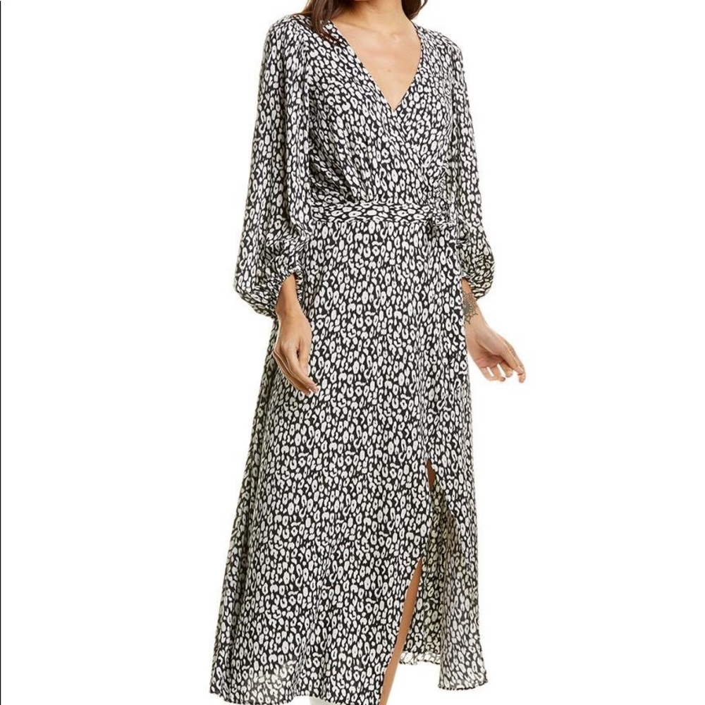IRO Zanaka Leopard Print Wrap Dress